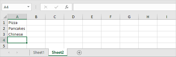 Drop-down List in Excel