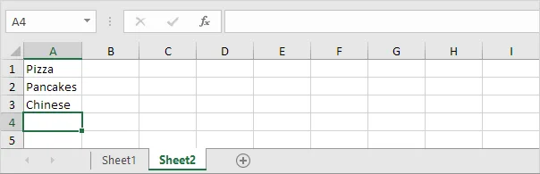 Drop-down List in Excel