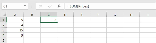 Dynamic Named Range in Excel