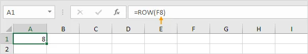 ROW function in Excel