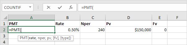 Financial Functions in Excel