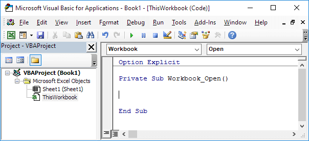 Events in Excel VBA